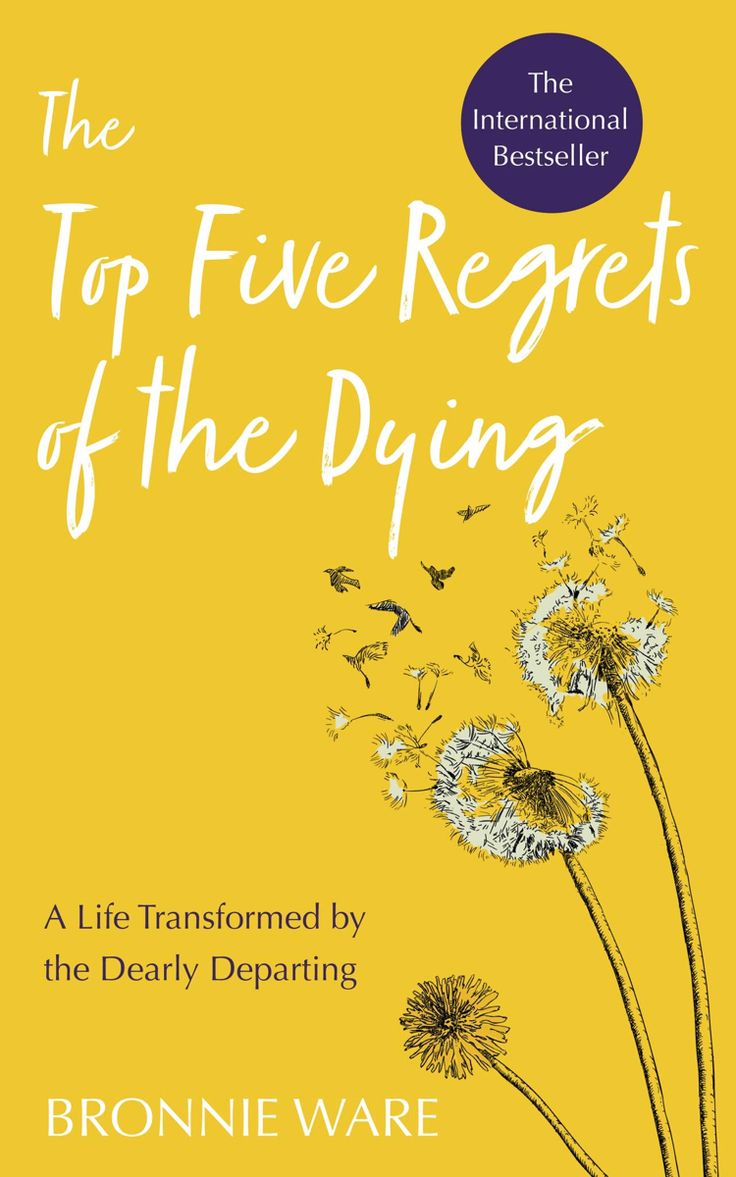 A cover photo of the book, The Top Five Regrets of the Dying.