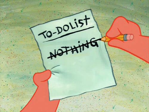 An illustration where the task of a to do list is Nothing.